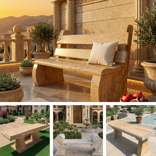 مقاعد حجر Stone benches