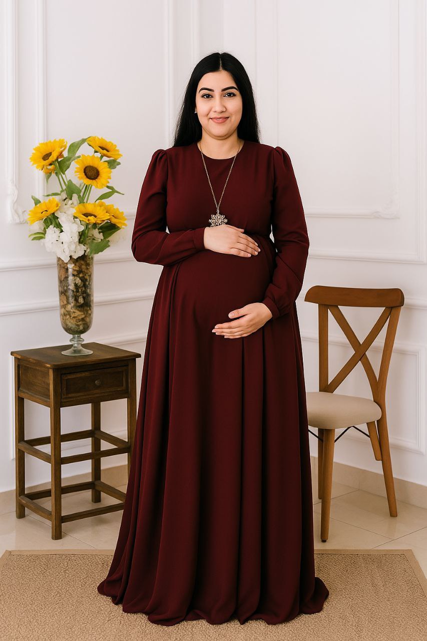 Modanova  Burgundy maternity dress 63245