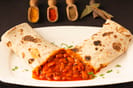 beans curry roti roll