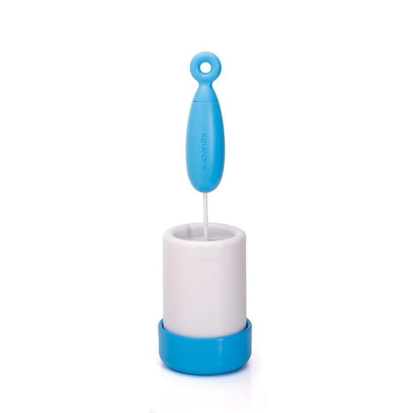 Suavinex Duo Baby Bottle Brush + Holder-bl