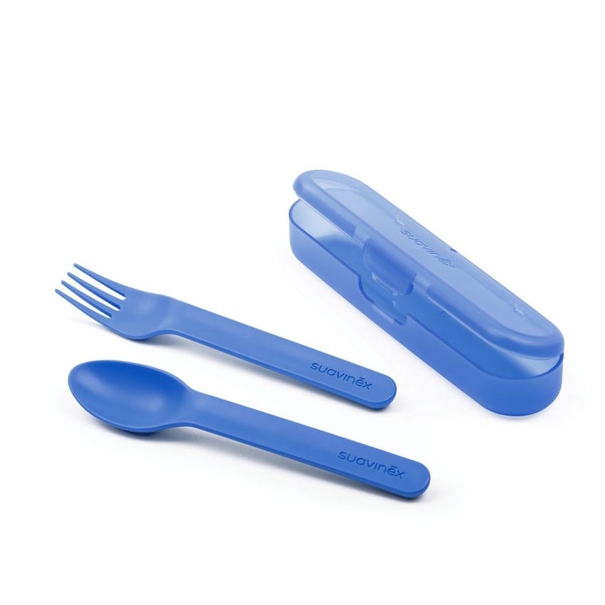 Suavinex Blue Cutlery Set With Case