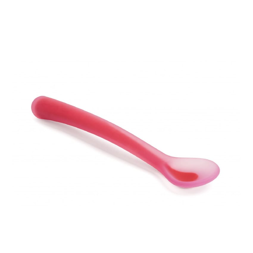 Suavinex Pink Fluor Silicone Spoon