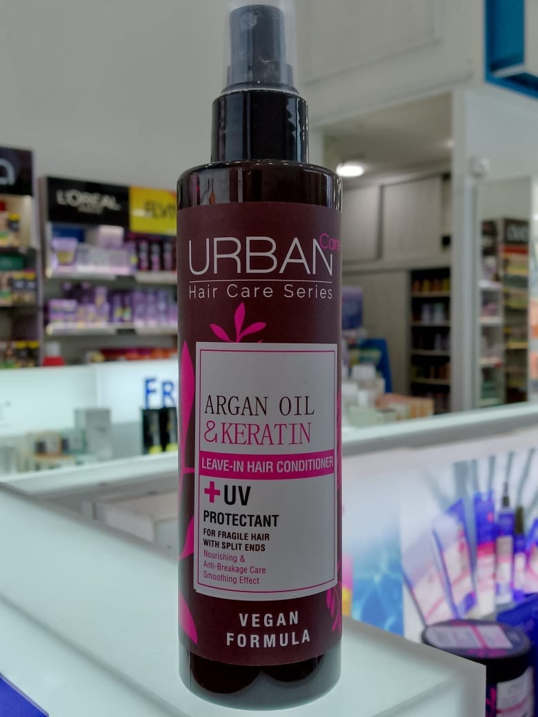 URBAN CARE ARGAN OIL AND KERATIN LEAVE IN WITH UV PROTECT