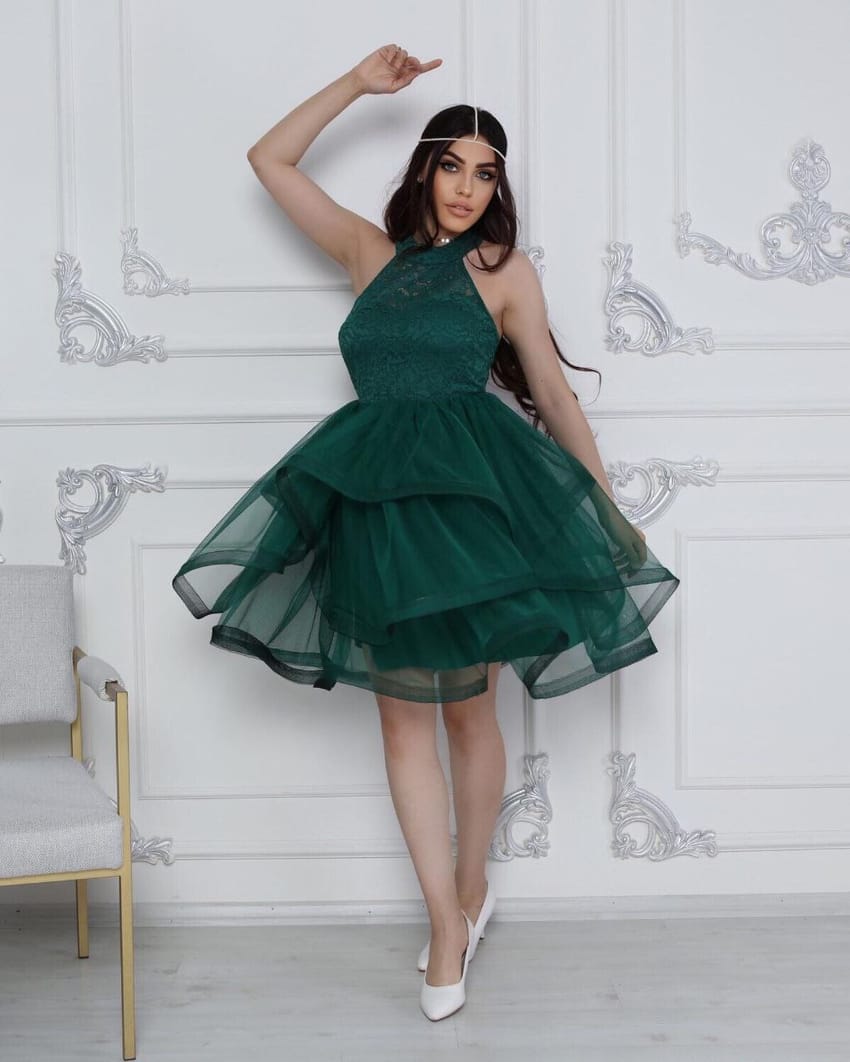 Modanova  Short Evening Dress Green 3046