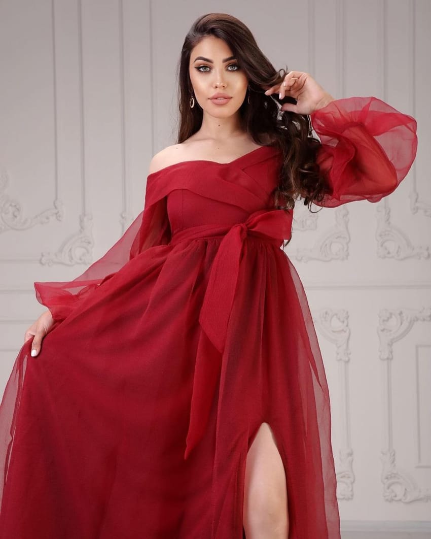 open lace back dress Terani Couture 251M4044 - Long Liquid Organza A-Line Dress main image 1