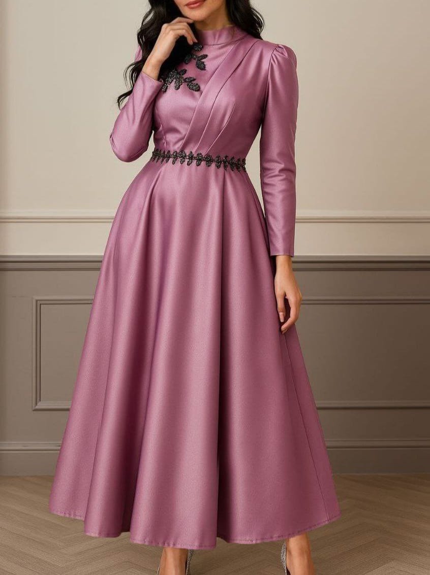 Modanova Mauve Evening dress for veiled women, 3384 Modanova Mauve Evening dress for veiled women, 3384