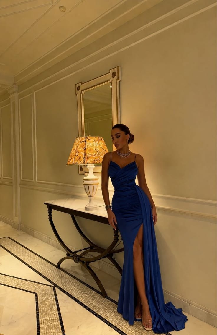 indigo formal dress Modanova » Satin evening 3711 indigo purple prom dress