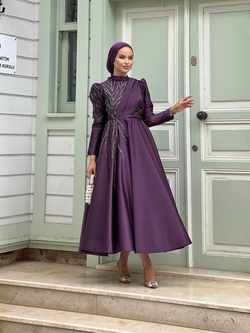 fitted lace wedding dress Premium Divinity Chiffon Hijab main image 1