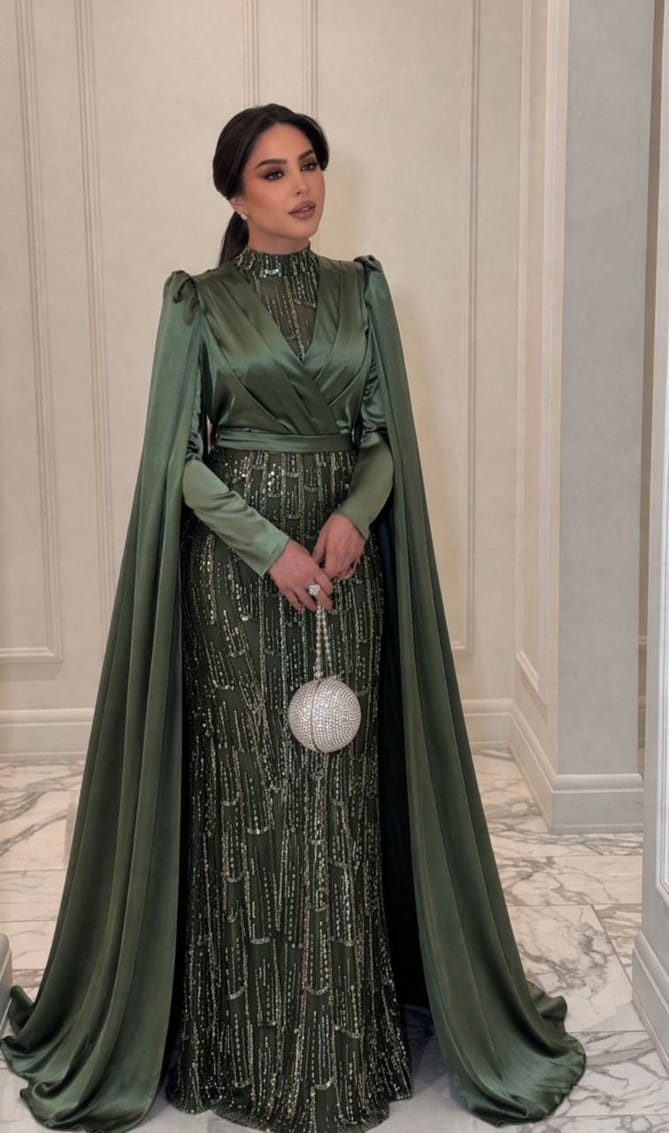 veiled green dress Ribbed Knit Maxi Dress