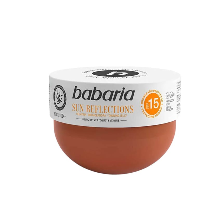 Babaria Carrot & Vit e Tanning Jelly SPF15 300ml | sun-care | tanning | sun-block | skin-care | babaria