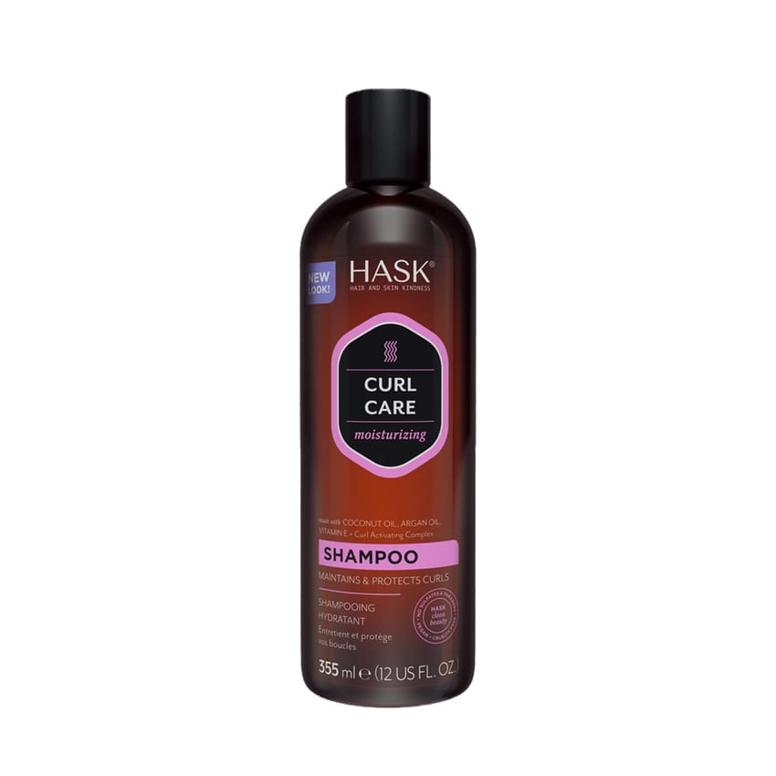 شامبو هاسك للشعر الكيرلي 355مل – بجوز الهند والأرجان – معتمد | shampoo-and-conditioner | curly-hair | hask | hair-care | d5% | argan