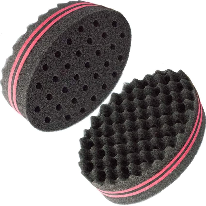 Hair Sponge Big Holes Magic Twist Brush,Curl Sponge for Natural Hair,Tornado Locking Afro Curling Coil Comb Two-Side Hair Care Styling Tool 1 Piece