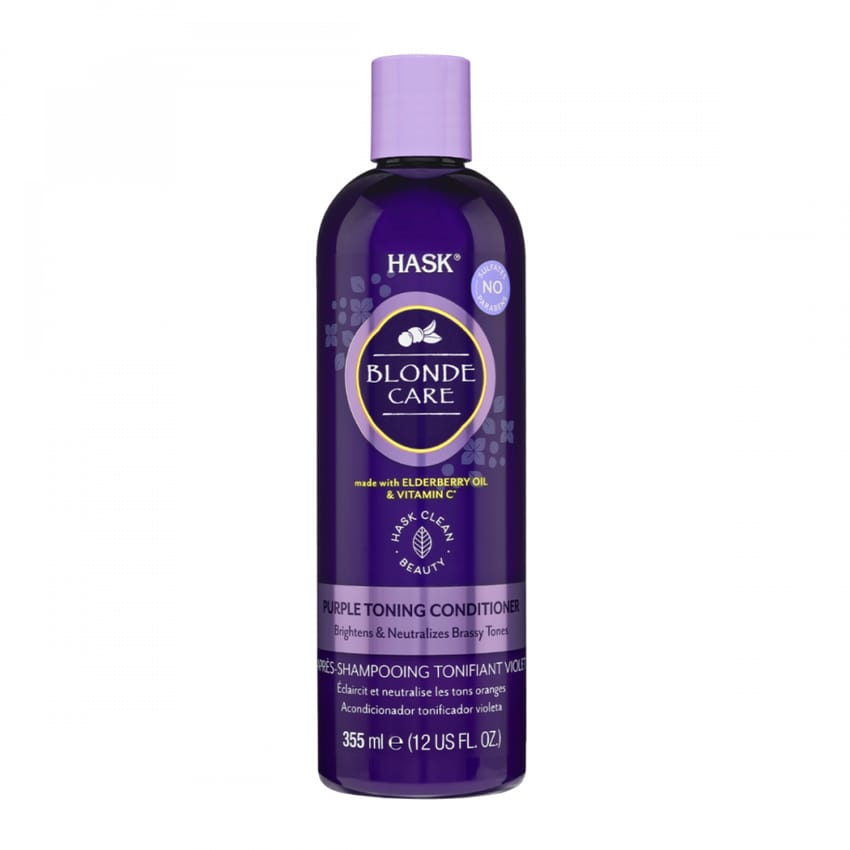Hask BLONDE CARE PURPLE TONING Silver CONDITIONER 355ml | shampoo-and-conditioner | silver-shampoo | hask | hair-care | d5%