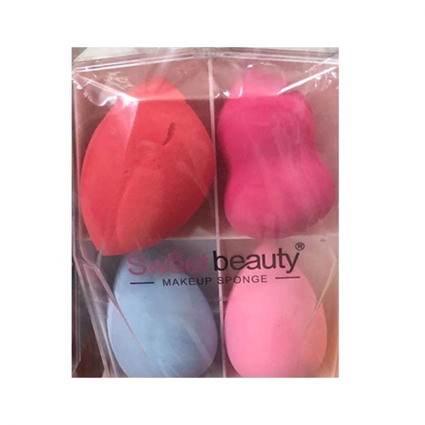4 pieces sponge for makeup Egg Shape Box