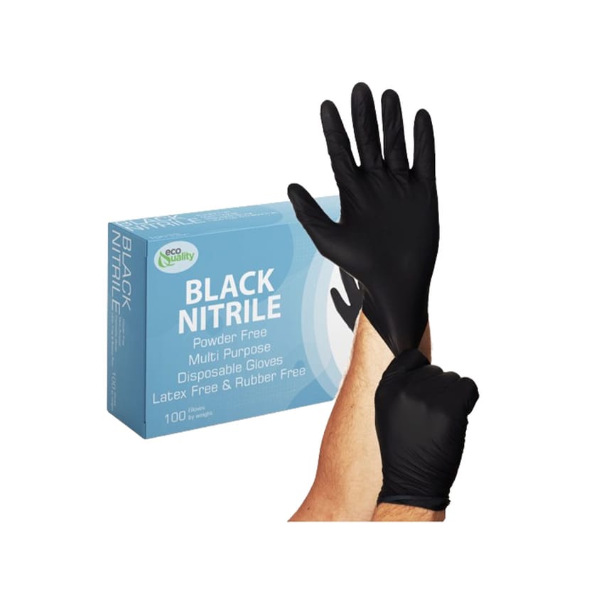 قفازات نيتريل سوداء 100 صغير الحجم للاستعمال مرة واحدة من ال | tools | disposable | gloves