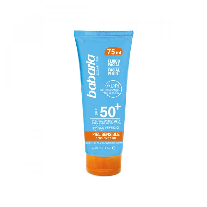 Babaria Sensitive Skin Facial Fluid SPF50+ 75 ml | sun-care | sun-block | skin-care | babaria