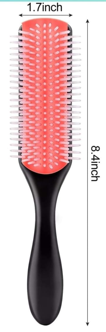 Row Styling Hair Brush 9 Denman Row Cushion Nylon Bristle an | hair-brushes | curly-hair