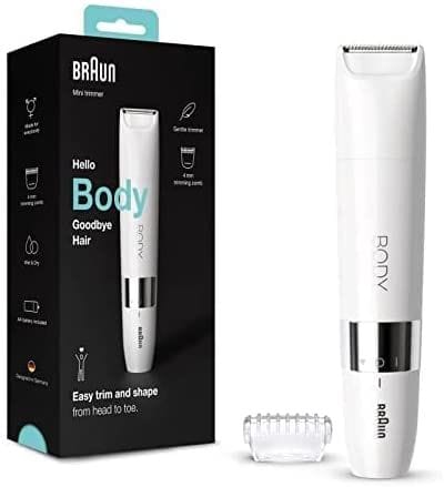 Braun Body Mini Trimmer, Gentle Body Hair Removal, Precision Trimmer, Wet & Dry Waterproof