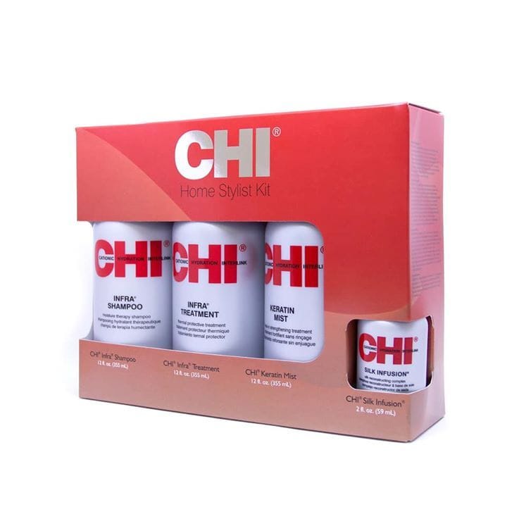 مجموعة معالجة الشعر من تشي هوم ستايلست 4 قطع | shampoo-and-conditioner | hair-treatment | leave-in | chi | specialoffer | d5%