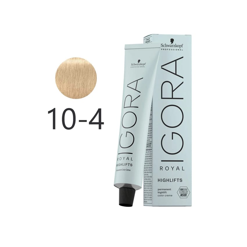صبغة شعر إيغورا رويال مع أوكسي 10/4 أشقر بيج فاتح | hair-color | igora-color