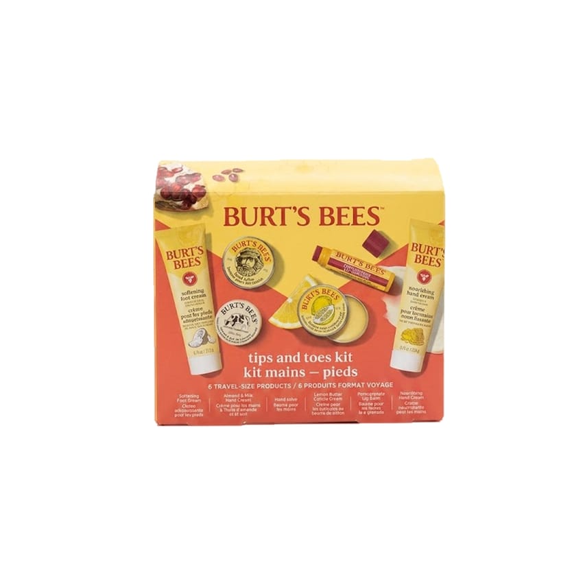 Burt's Bees Tips and Toes Kit Gift Set, 6 Pieces