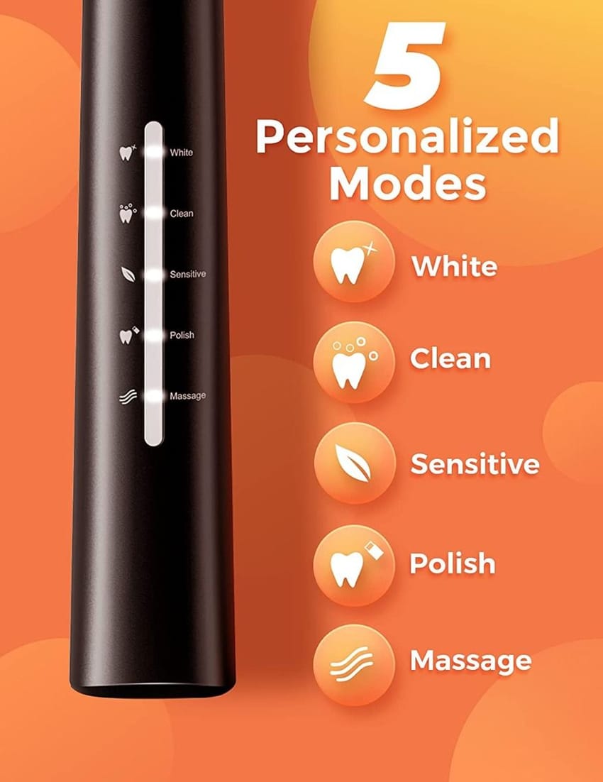 Electric Toothbrush, Greamo Sonic Electric Toothbrushes with 8 Brush product thumbnail 3