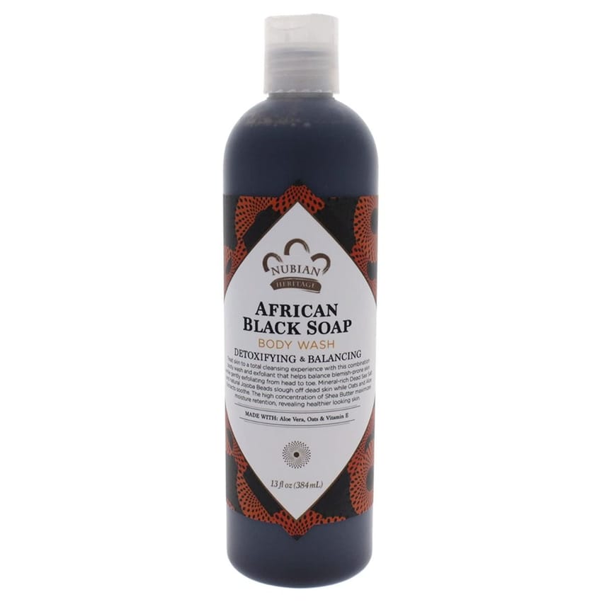 Nubian Heritage Body Wash, African Black Soap 355ml