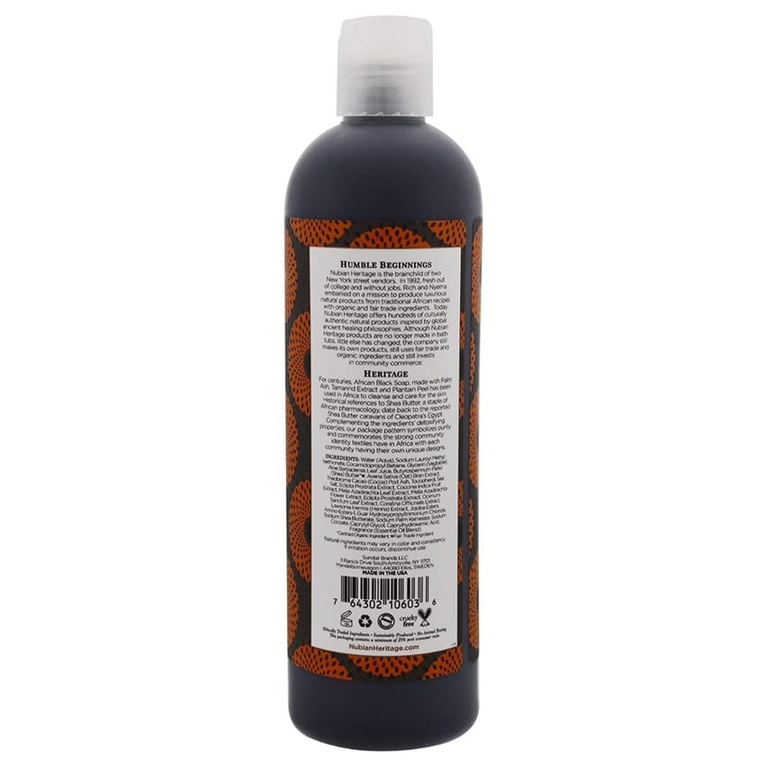 Nubian Heritage Body Wash, African Black Soap 355ml product thumbnail 2