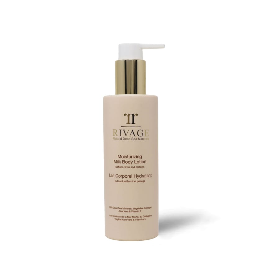 لوشن الجسم بالحليب المرطب من ريفاج- 200 مل | body-cream | skin-lotion | body-care | dead-sea | skin-care | rivage | d5%