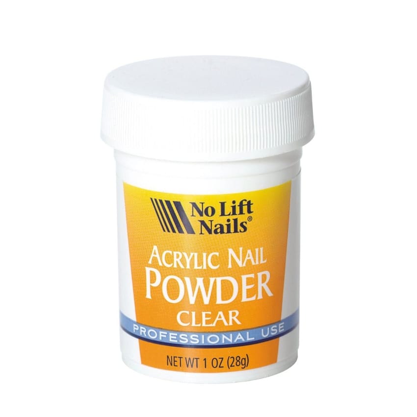 Clear Organic Polymer Powder Acrylic Nail No Lift Nails 28g | nail-acrylics