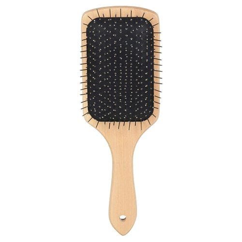 Wooden Hair Paddle Brush Metal | hair-brushes