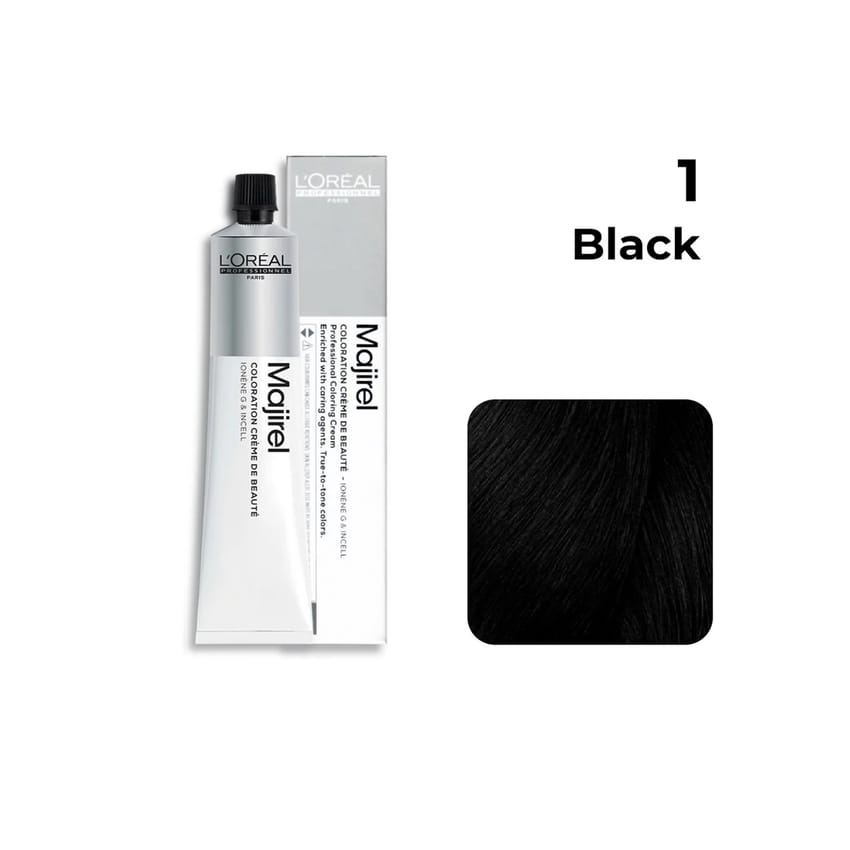 Loreal Majirel No 1 Black 50ml With Oxygen