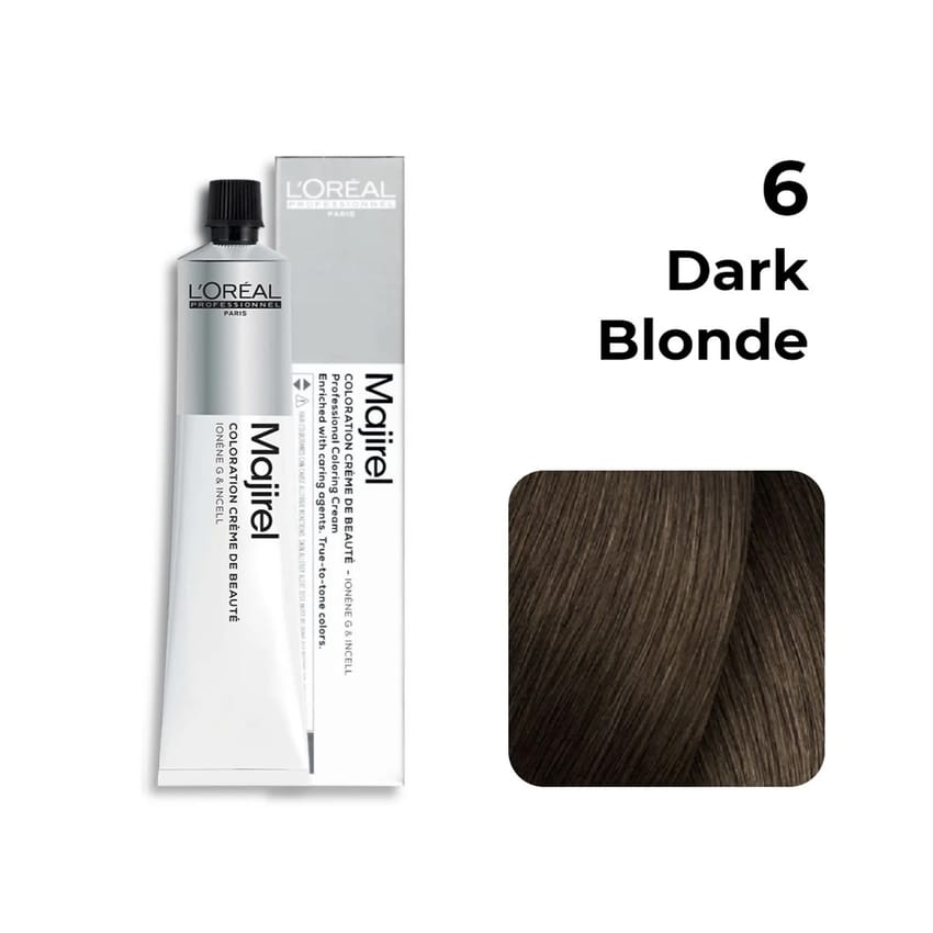Loreal Majirel No 6 Dark Blonde  50ml With Oxygen