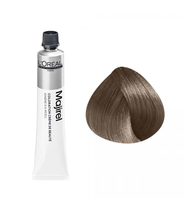 لوريال ماجريل صبغة شعر أشقر رمادي فاتح 8/1 50 مل بالأكسجين | hair-color | majirel | loreal