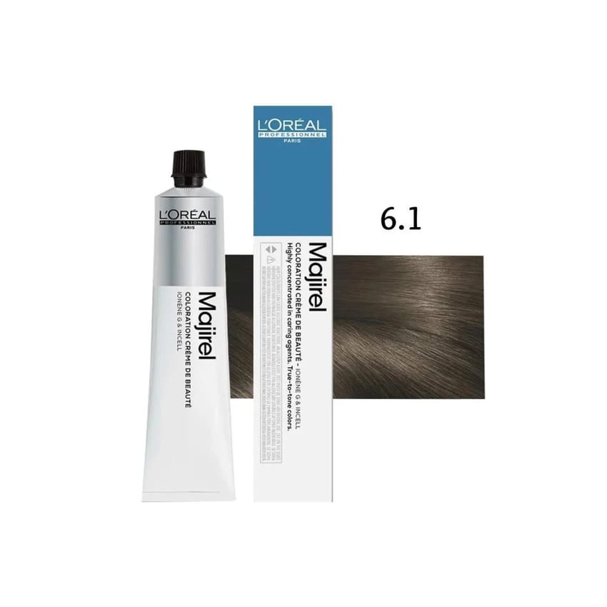 Loreal Majirel 6/1 Color Hair Dark Ash Blonde 50ml With Oxygen