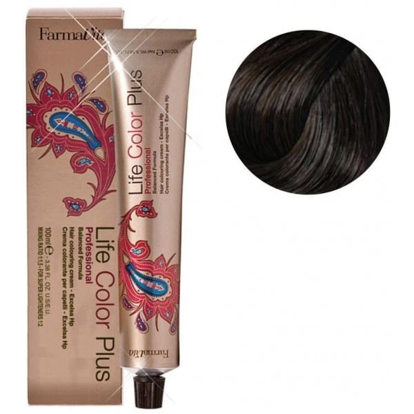 صبغة شعر لايف كولور 4/0 من فارمافيتا بني 100 مل | hair-color | farmavita
