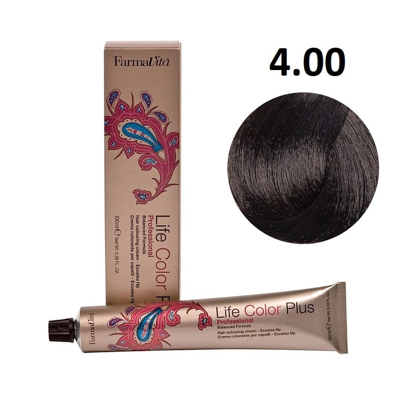 FarmaVita 4/00 Life Color Hair Dye Intense Brown 100ml