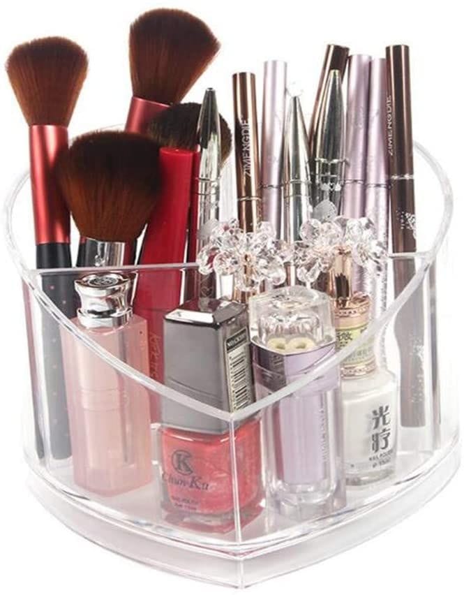 Heart shape Clear Acrylic Makeup Storage Case