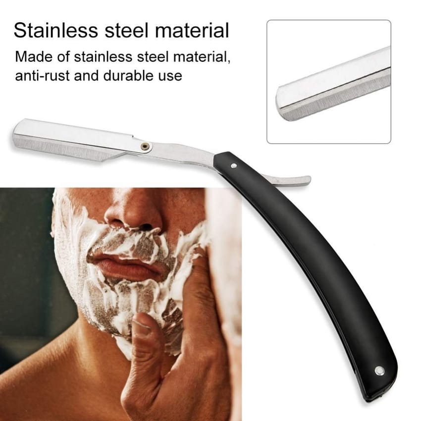 ماكينة حلاقة تقليدية شفرة حلاقة مستقيمة من الفولاذ المقاوم ل | tools | lip-care | men | shavers | barber | shaving