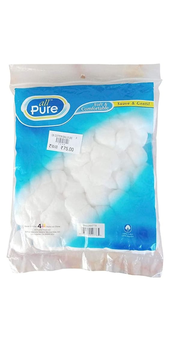 ALL PURE SOFT & COMFORTABLE COTTON BALLS - 100