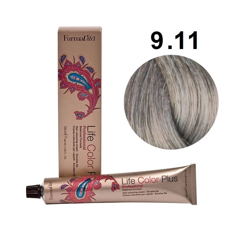 صبغة شعر لايف كولور 9/11 من فارمافيتا أشقر فاتح جدًا رمادي م | hair-color | farmavita