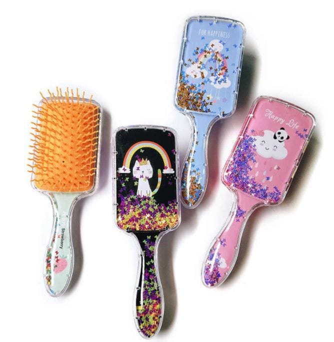 CARTOON HAIRBRUSH FOR KIDS (ANIMALS) SEQUINS | hair-brushes | kids