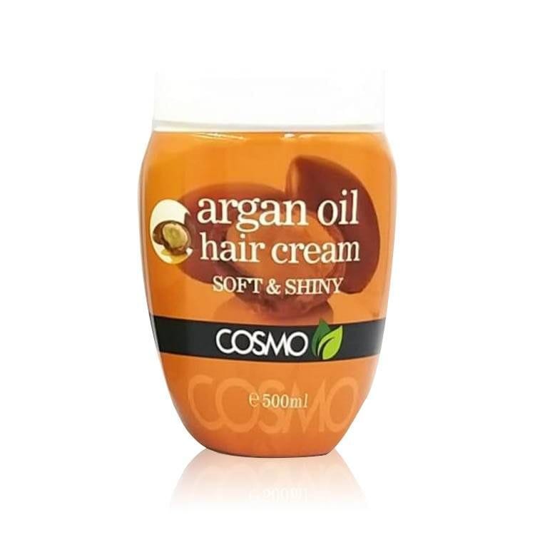 كوزمو كوزماتيكس كريم للشعر بزيت الارجان ناعم ولامع - 500 مل | hair-treatment | argan