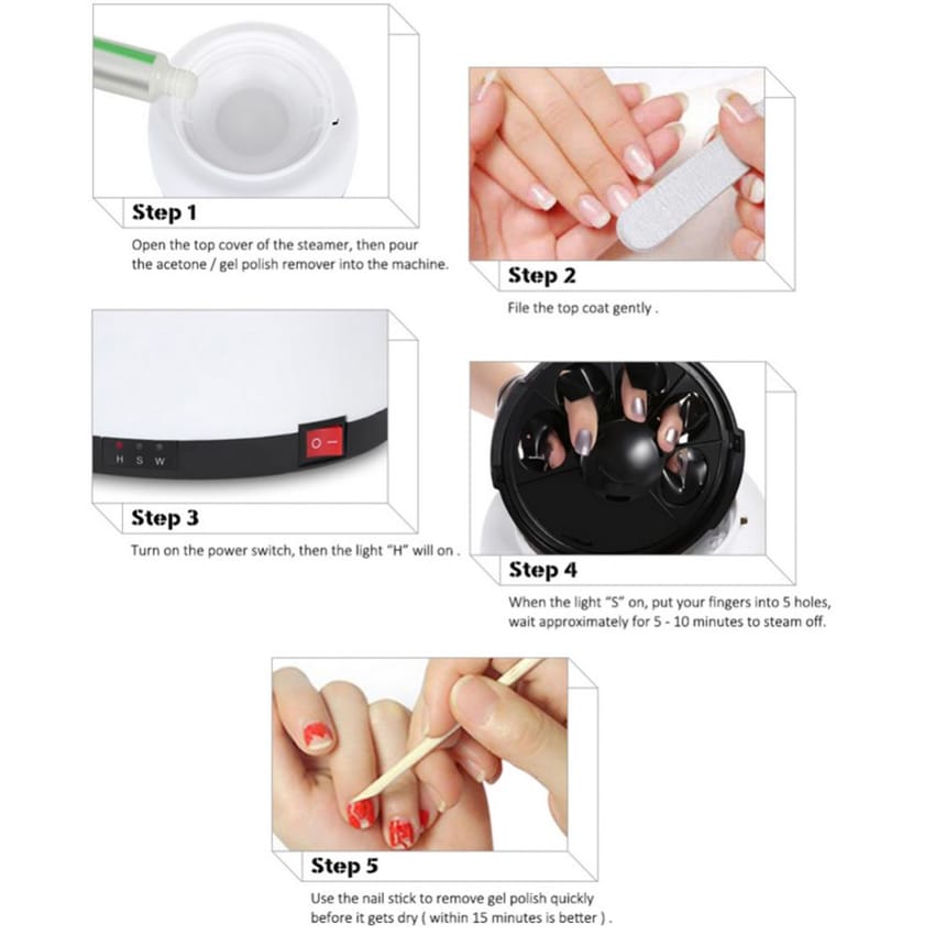 Gel Polish Remover Machine UV Nail Steamer Steam Off product thumbnail 3