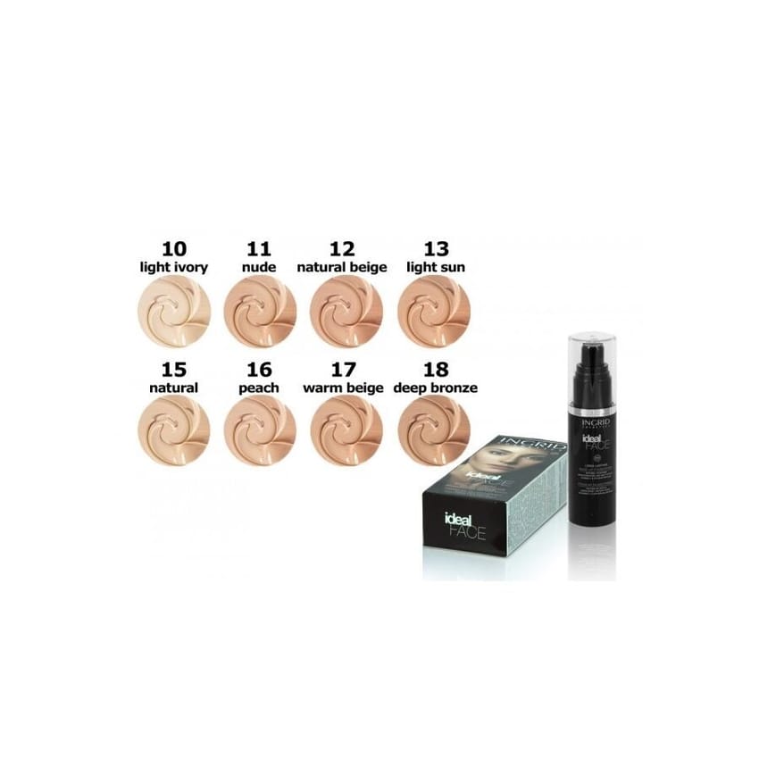 Ingrid Fluid IDEAL FACE Make Up Foundation Silky UV Filter - 11 Nude product thumbnail 2