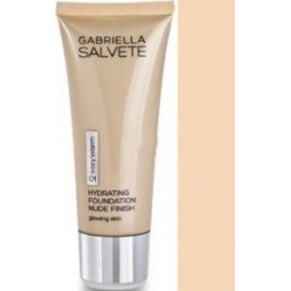 Gabriella Salvete Hydrating Foundation Nude Finish Makeup 01 Ivory Warm