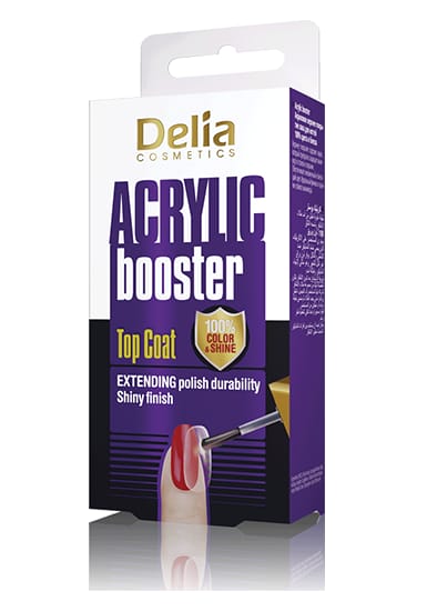 Delia Cosmetics Acrylic Booster Top Coat 100 color and shine