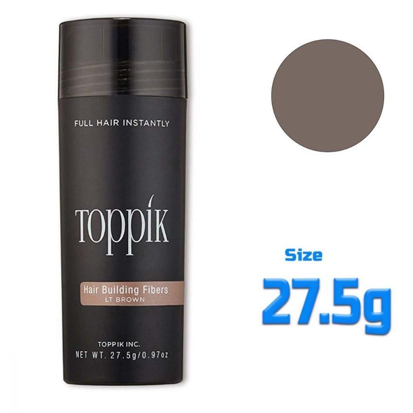 ألياف توبك بني متوسط 27.5جرام لبناء الشعر الطبيعي | hair-fiber | hair-styling | toppik | toppik-27.5