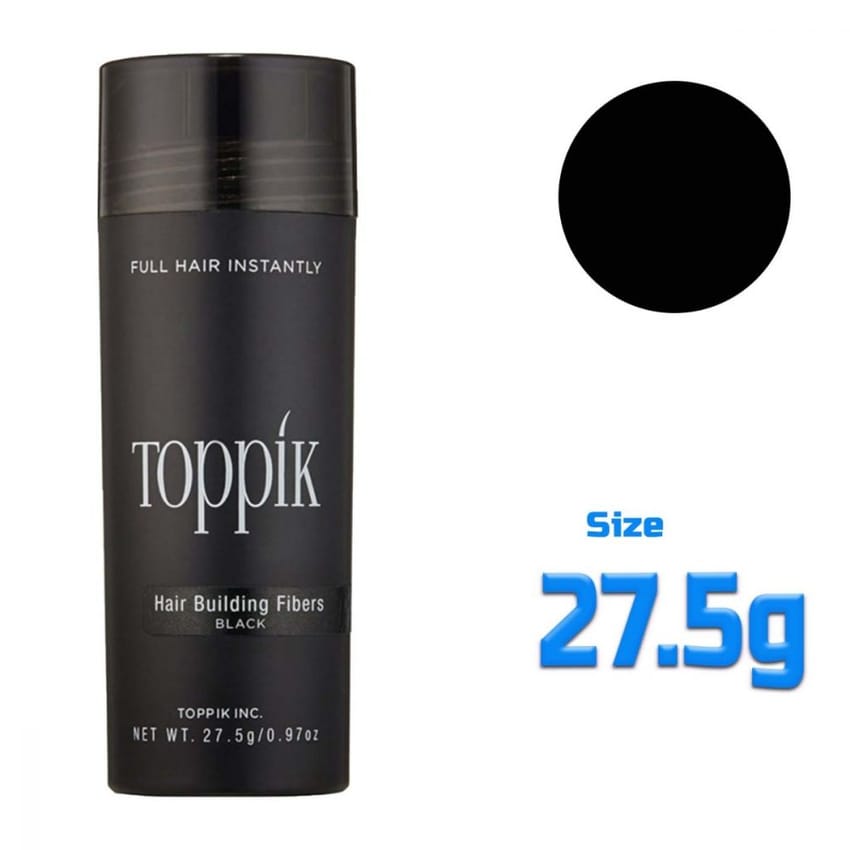 ألياف توبك اسود 27.5 جرام لبناء الشعر الطبيعي | hair-fiber | hair-styling | toppik | toppik-27.5