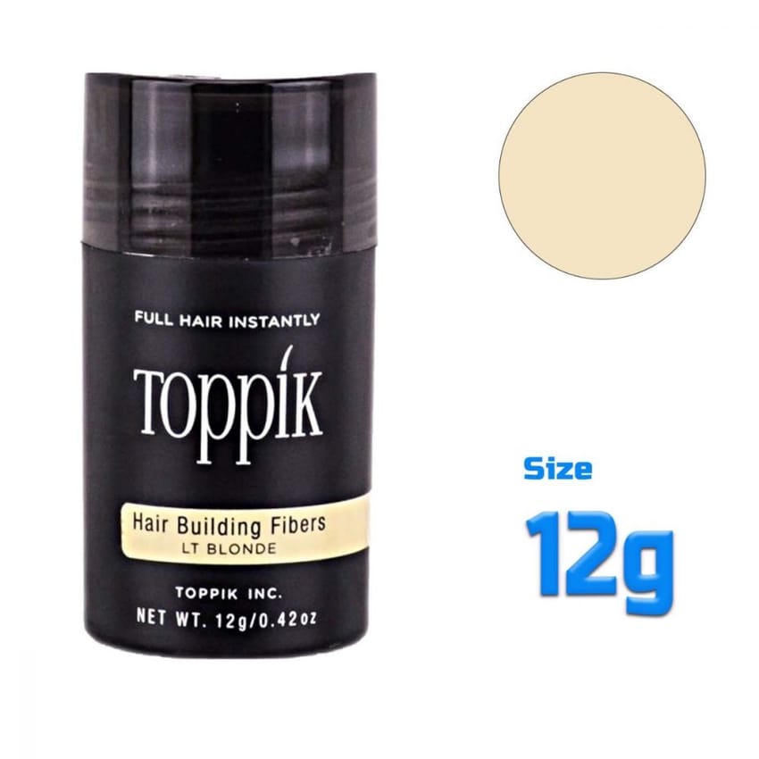 ألياف توبك اشقر فاتح 12 جرام لبناء الشعر الطبيعي | hair-fiber | hair-styling | toppik | toppik-12